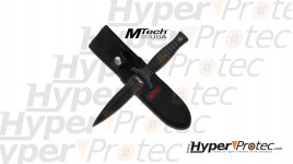 MTech USA Xtreme Poignard lame fixe et double tranchant avec étui en cordura noir