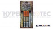 Blister de 29 fusées assorties CRYSTAL argent et dorées pour arme d'alarme