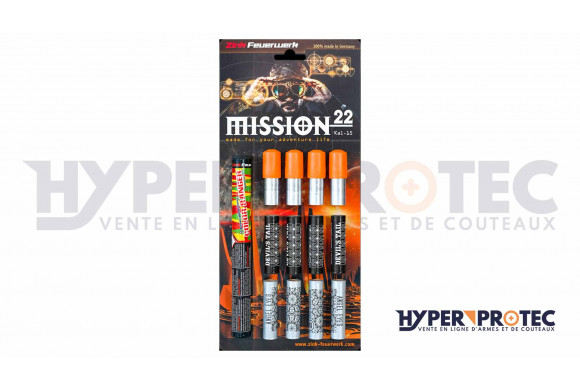 Blister de 22 fusées lumineuses Mission 22 