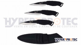 3 couteaux de lancer Perfect Point Black Spider