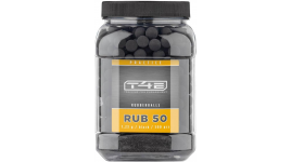 500 Balles caoutchouc T4E Cal.50 Rubberball noire mat