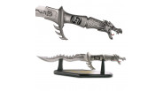 Dague fantastique dragon 3D en metal
