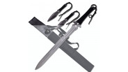 épée Fantasy Master sword defender avec 2 kunais noir