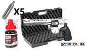 Pack Revolver Dan Wesson chromé 6 pouces - billes acier 4.5 mm