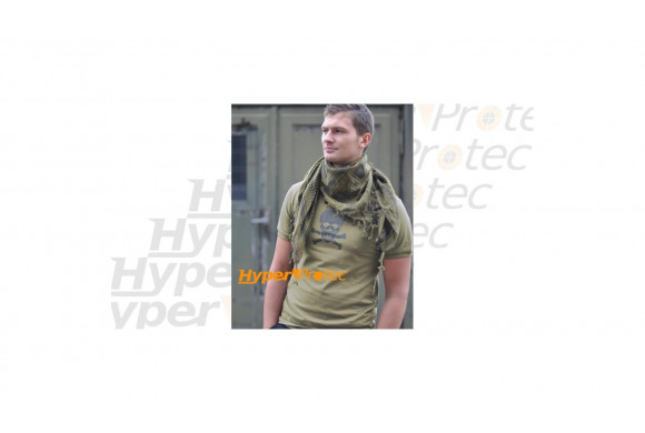 Tee-shirt Vert olive Tête de mort noire