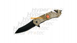 Couteau pliable manche décor camouflage - United States marines