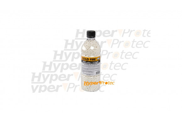 6000 billes 0.25g blanches Gold Fire 6 mm airsoft