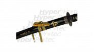 Katana lame acier - Kill Bill 3 décor noir et or