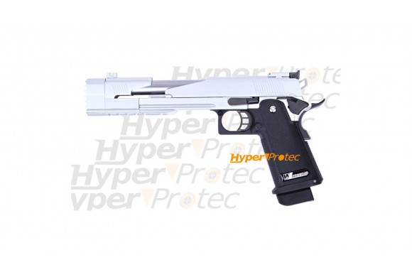 Hi Capa 7.0 type A chromé airsoft Silver Dragon GBB - 350 fps