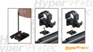 fixation d'accessoire 22mm sur Adaptateur de rail de 11mm