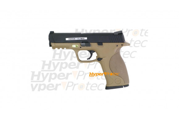 Airsoft WE MP9 culasse métal mobile GBB TAN - 300 fps