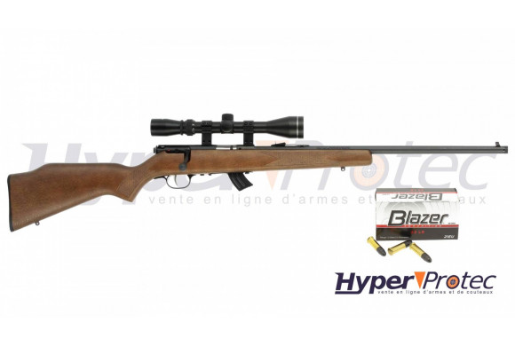 Pack carabine 22LR Stevens 300G + lunette de tir 3-9x32 + cartouches