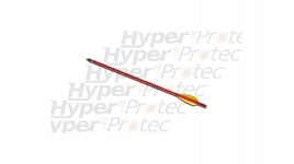 Flèche trait carreau 44cm aluminium rouge ou noire 16 pouces